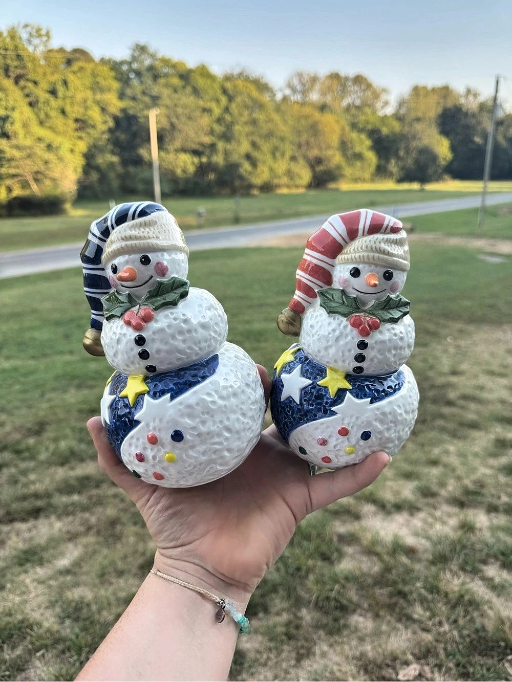 Vintage Mr. Snowman" Salt & Pepper Shakers from the Epoch Collection by Noritake